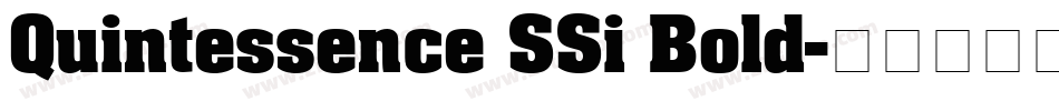Quintessence SSi Bold字体转换